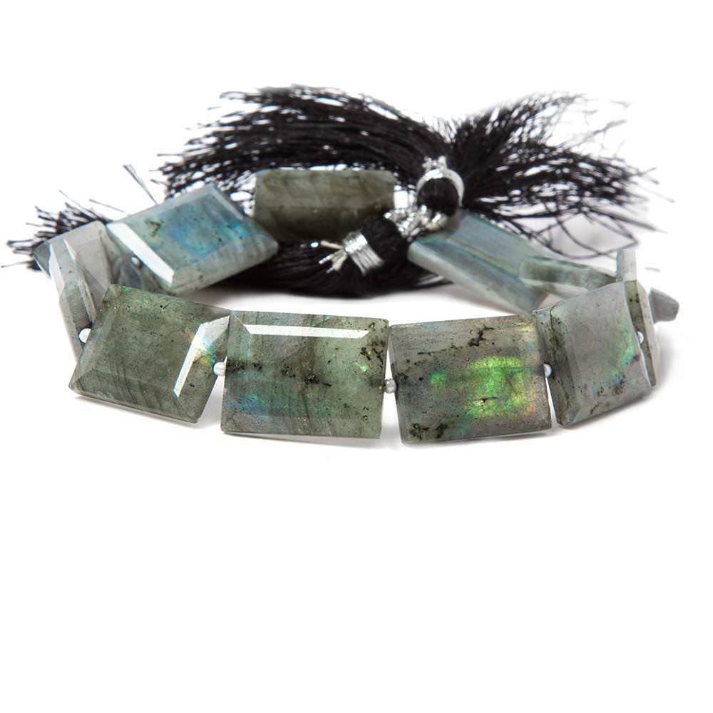 19x14-20x15mm Labradorite Faceted Emerald Cut Beads 8 inch 10 pieces