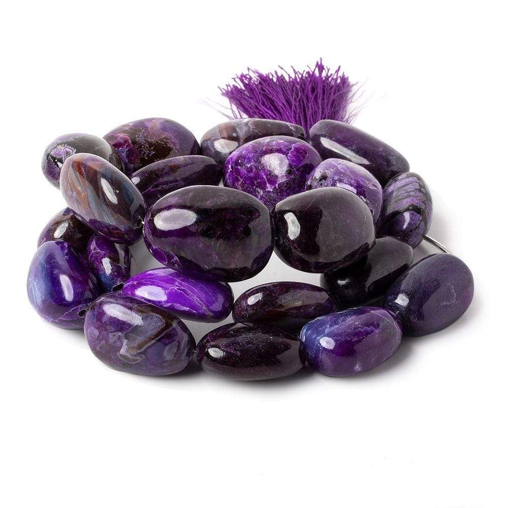 19x15-27x17mm Sugilite Plain Nuggets 19 inch 21 beads AAA