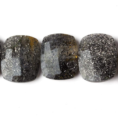 19x15mm Celestial Quartz side drilled Faceted Cushion beads 8 inch 13 pieces AA