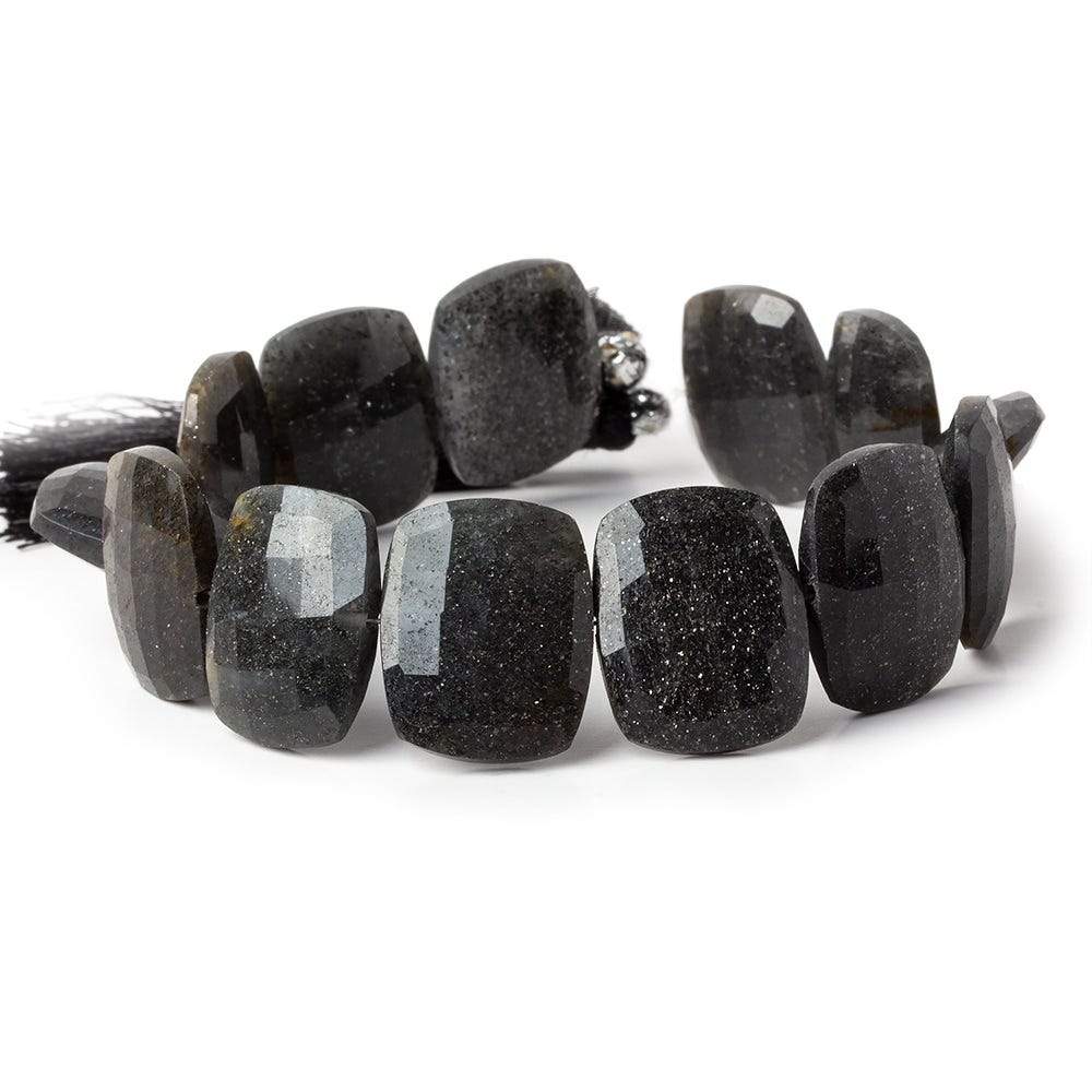 19x15mm Celestial Quartz side drilled Faceted Cushion beads 8 inch 13 pieces AA