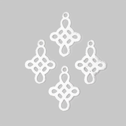 19x16mm Brushed Filigree Cross Charm Set of 4 pieces