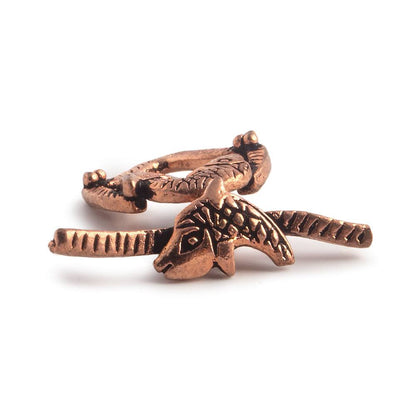 19x17mm Copper Toggle Koi Fish