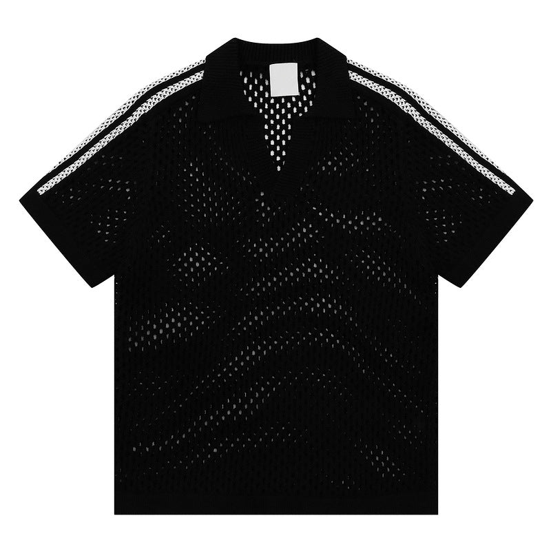 Short Sleeve T-Shirt Men's Summer Loose Casual Couple Polo Collar Half Sleeve Shirt