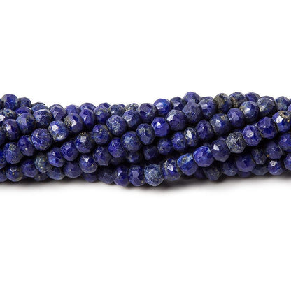 1mm hole Lapis Lazuli Faceted Rondelles 3.5-4mm dia. 122 beads