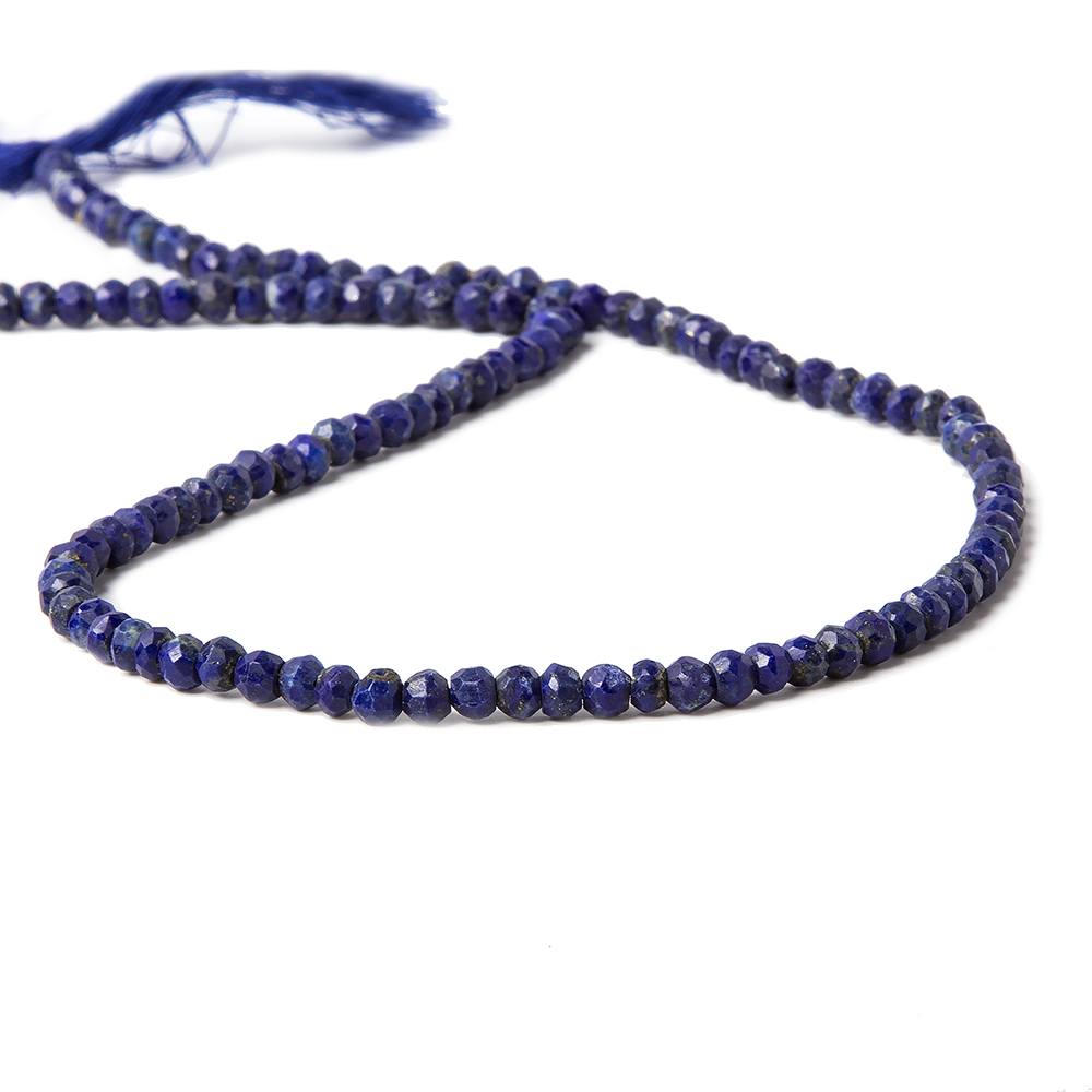 1mm hole Lapis Lazuli Faceted Rondelles 3.5-4mm dia. 122 beads