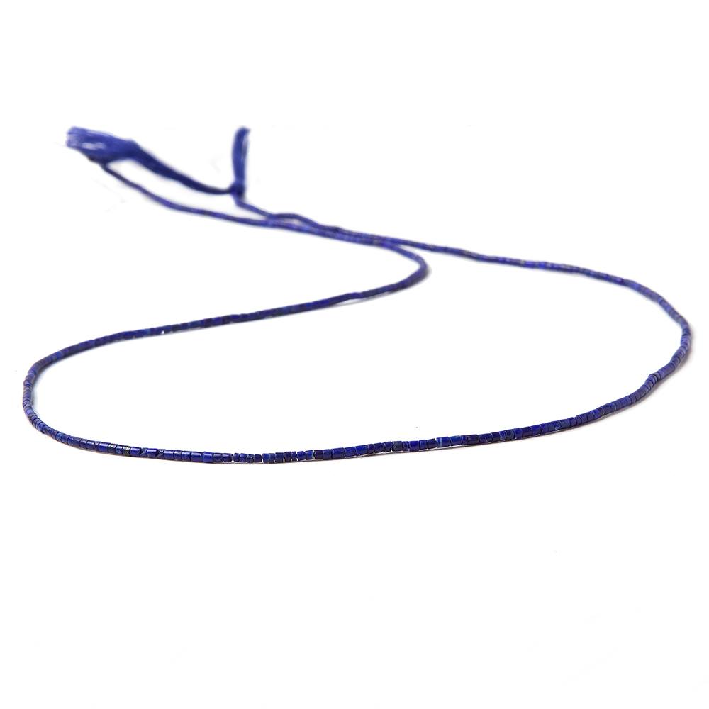 1mm Lapis Lazuli micro-plain tube beads 14.5 inches  AA Grade