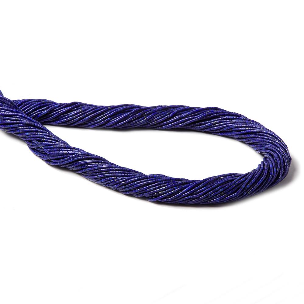 1mm Lapis Lazuli micro-plain tube beads 14.5 inches  AA Grade