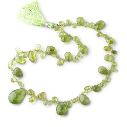 2-22x15mm Peridot Multiple Shape Beads 16 inch 160 pieces