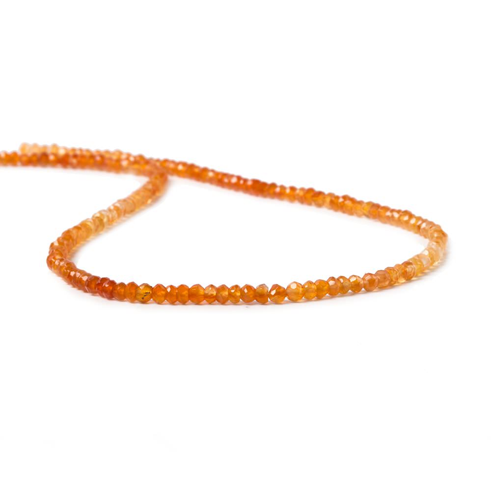 2-2.5mm Carnelian Faceted Rondelle Beads 13.5 inch 172 pieces