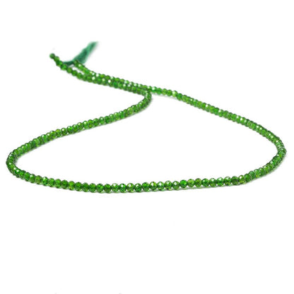 2-2.5mm Chrome Diopside Micro Faceted round beads 12.5 inch 130 pieces