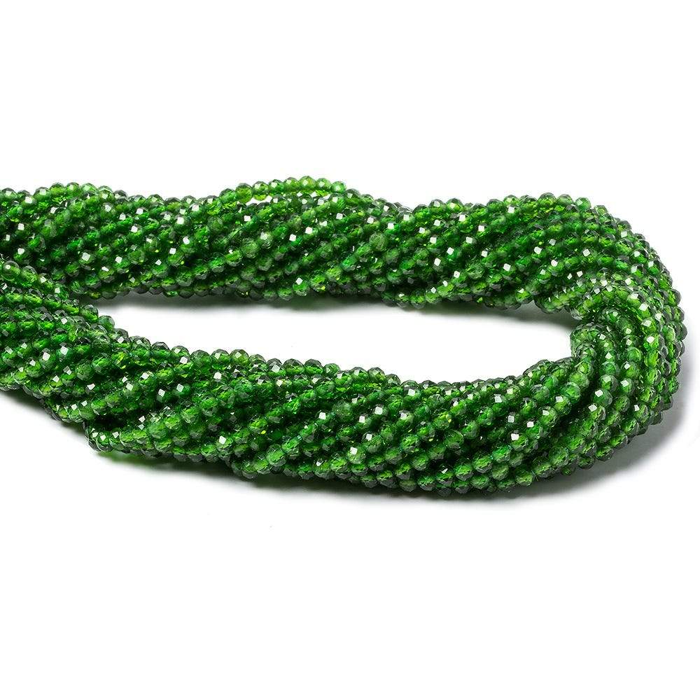 2-2.5mm Chrome Diopside Micro Faceted round beads 12.5 inch 130 pieces