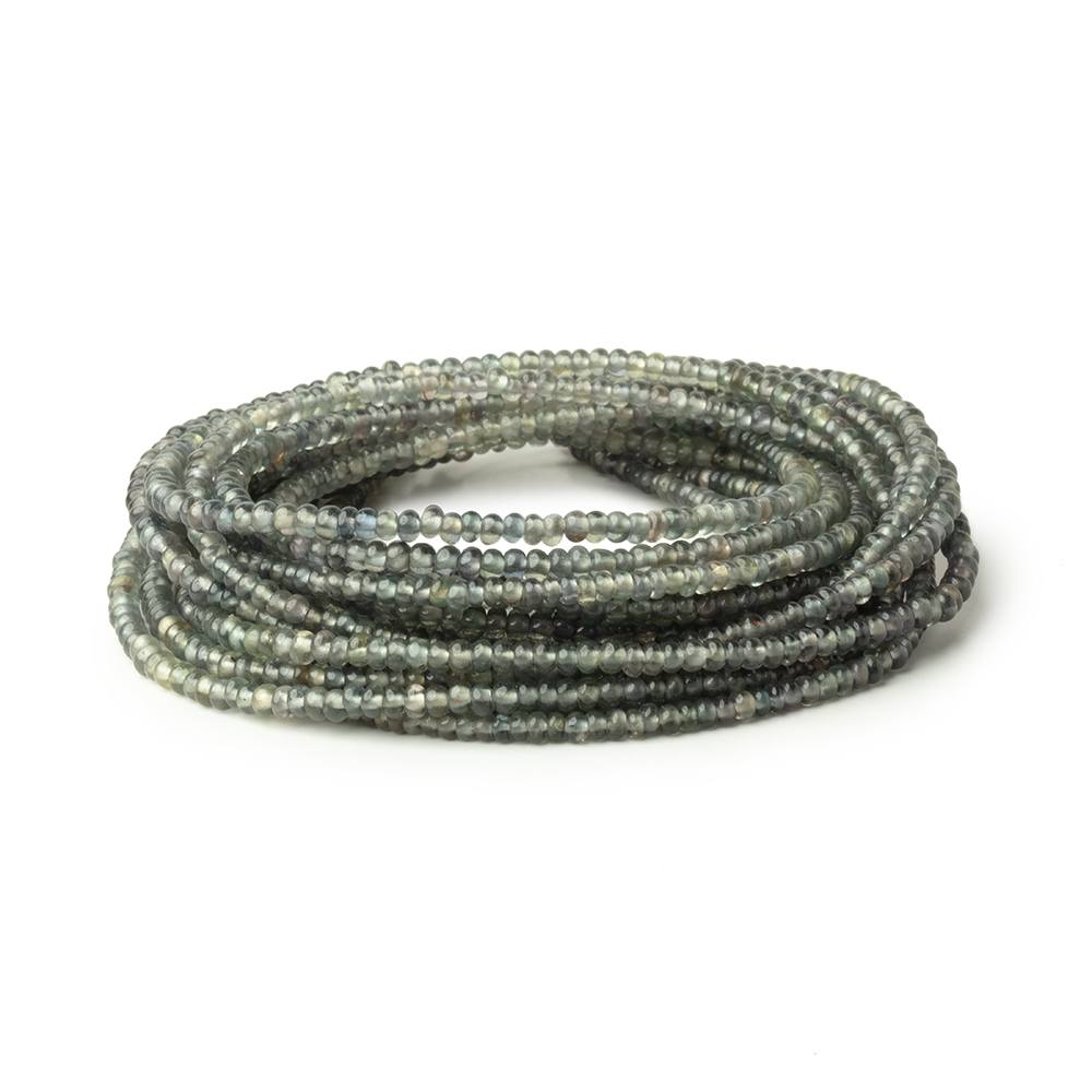 2-2.5mm Color Change Sapphire Plain Rondelle Beads 18 inch 300 pieces