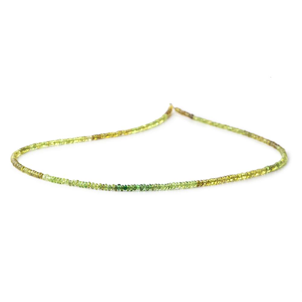 2-2.5mm Green & Brown Apatite Plain Rondelle Beads 16 inch 265 pieces