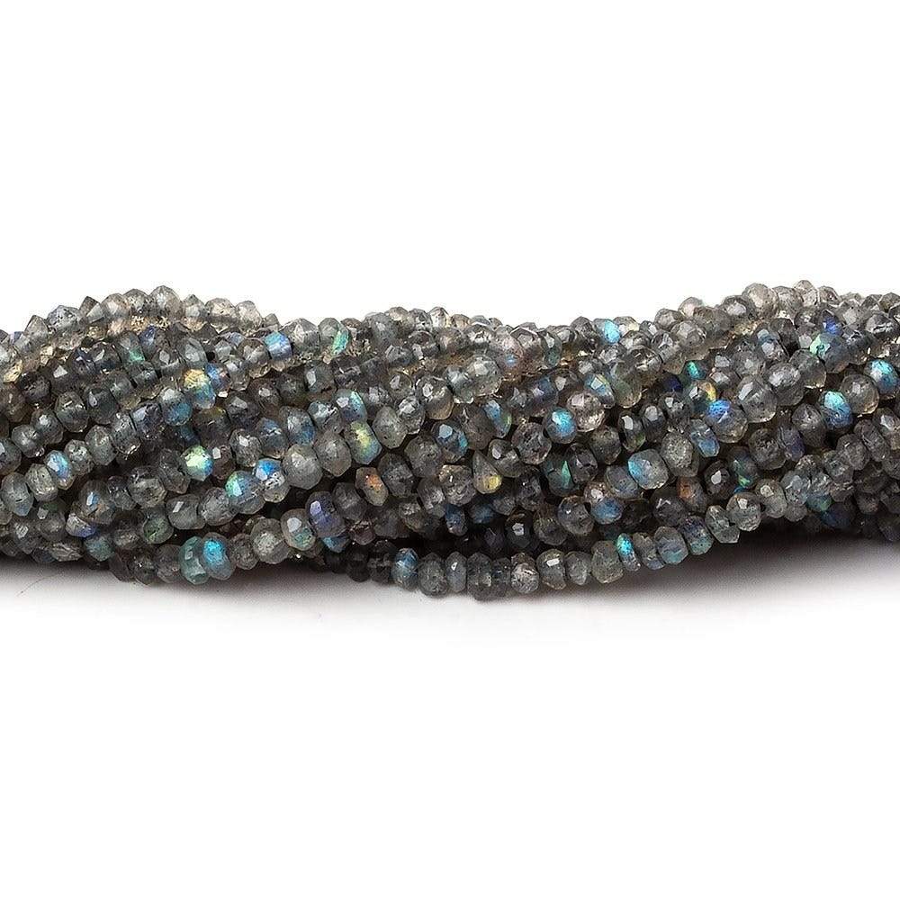 2-2.5mm Labradorite Beads Faceted Rondelle 13.5 162 pieces
