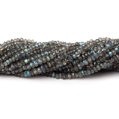 2-2.5mm Labradorite Beads Faceted Rondelle 13.5 162 pieces