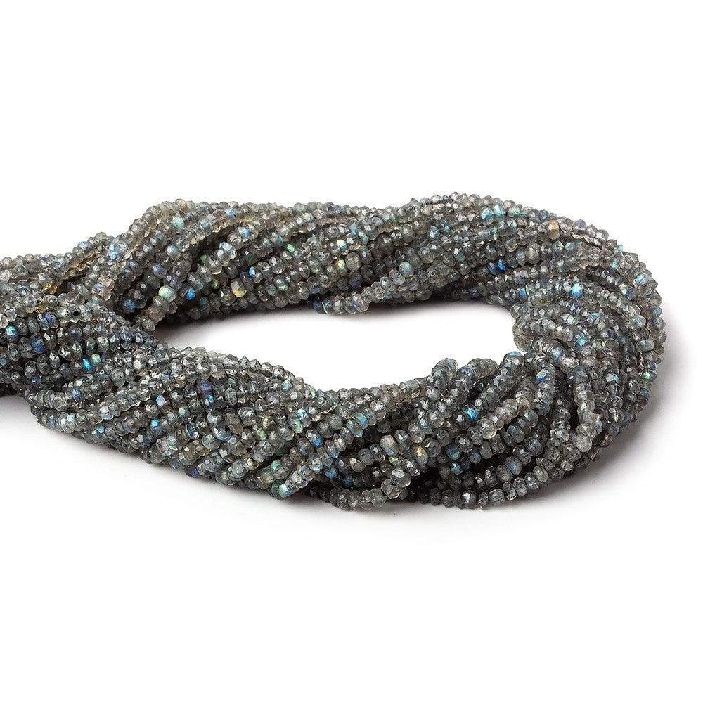 2-2.5mm Labradorite Beads Faceted Rondelle 13.5 162 pieces