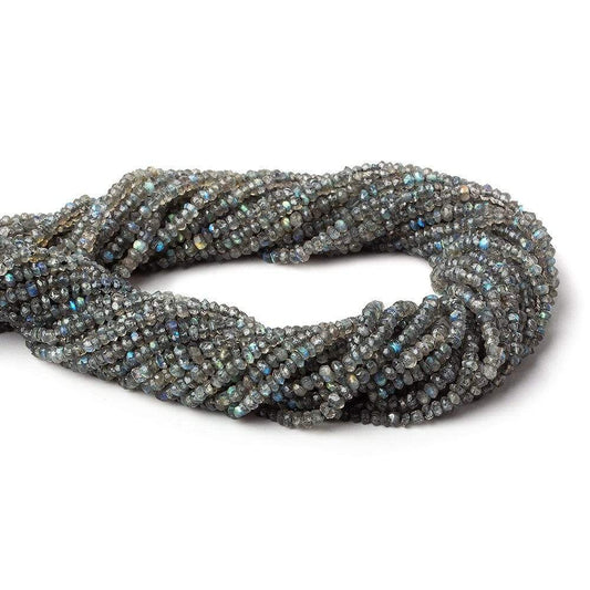 2-2.5mm Labradorite Beads Faceted Rondelle 13.5 162 pieces