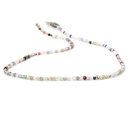 2-2.5mm Multi Gemstone Micro Faceted rondelle beads 13 inch 175 pieces