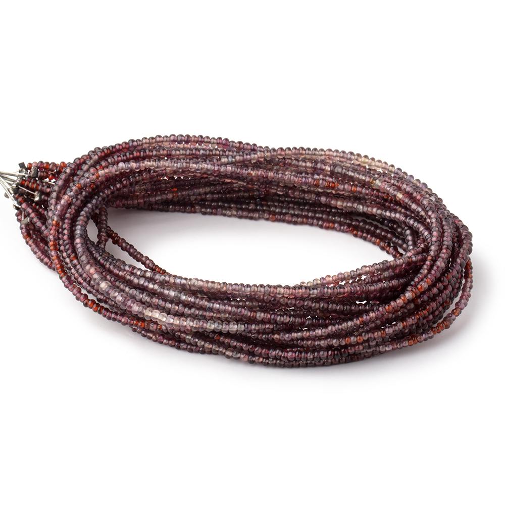 2-2.5mm Songea Sapphire Plain Rondelle Beads 16 inch 270 pieces