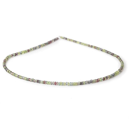 2-2.7mm Multi Color Sapphire Plain Rondelle Beads 15 inch 245 pieces