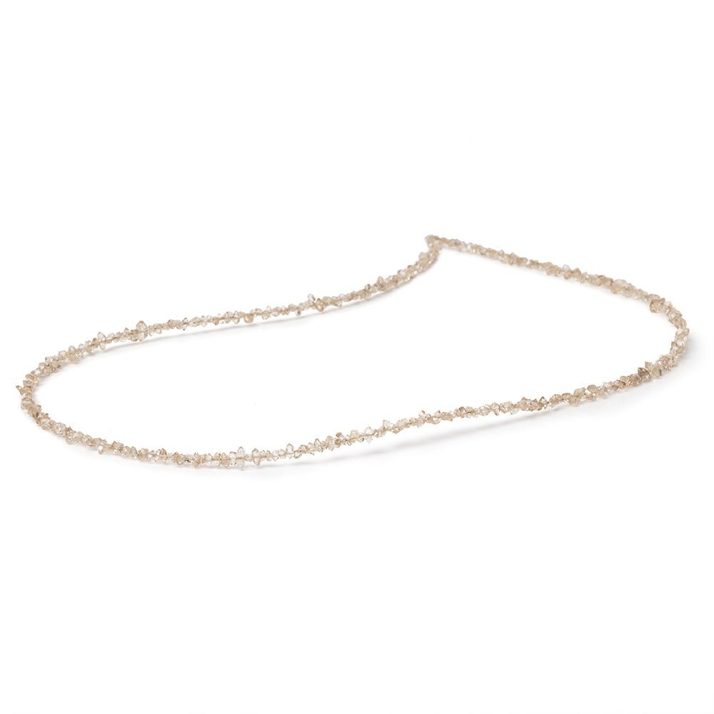 2-3.5mm Champagne Double Terminated Quartz Beads 15.5 inch 260 pieces