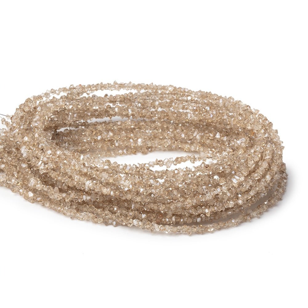 2-3.5mm Champagne Double Terminated Quartz Beads 15.5 inch 260 pieces