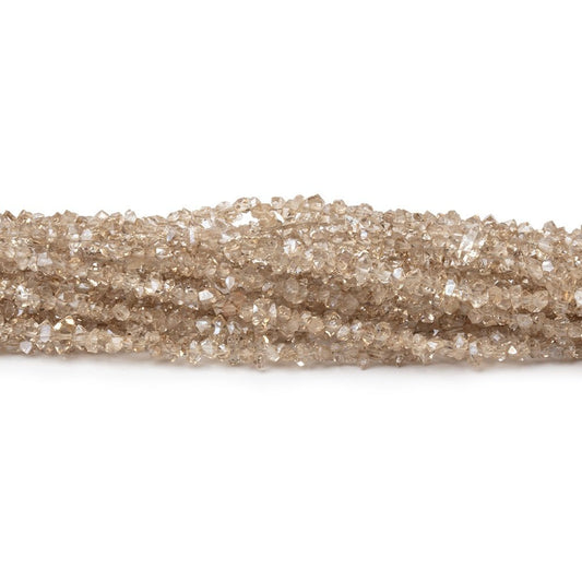 2-3.5mm Champagne Double Terminated Quartz Beads 15.5 inch 260 pieces