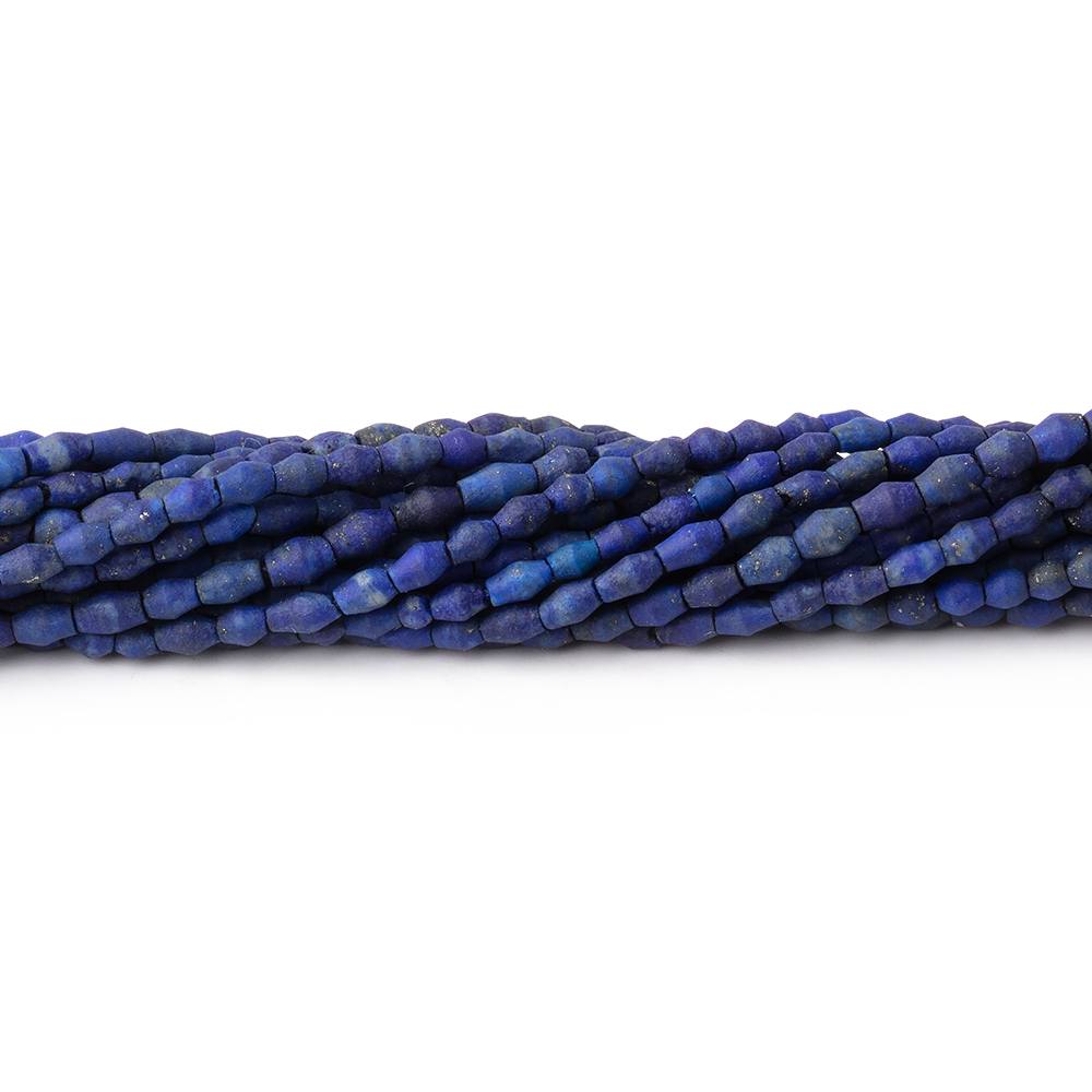 2-3.5mm Lapis Lazuli Plain Rice Beads 15 inch 121 pieces