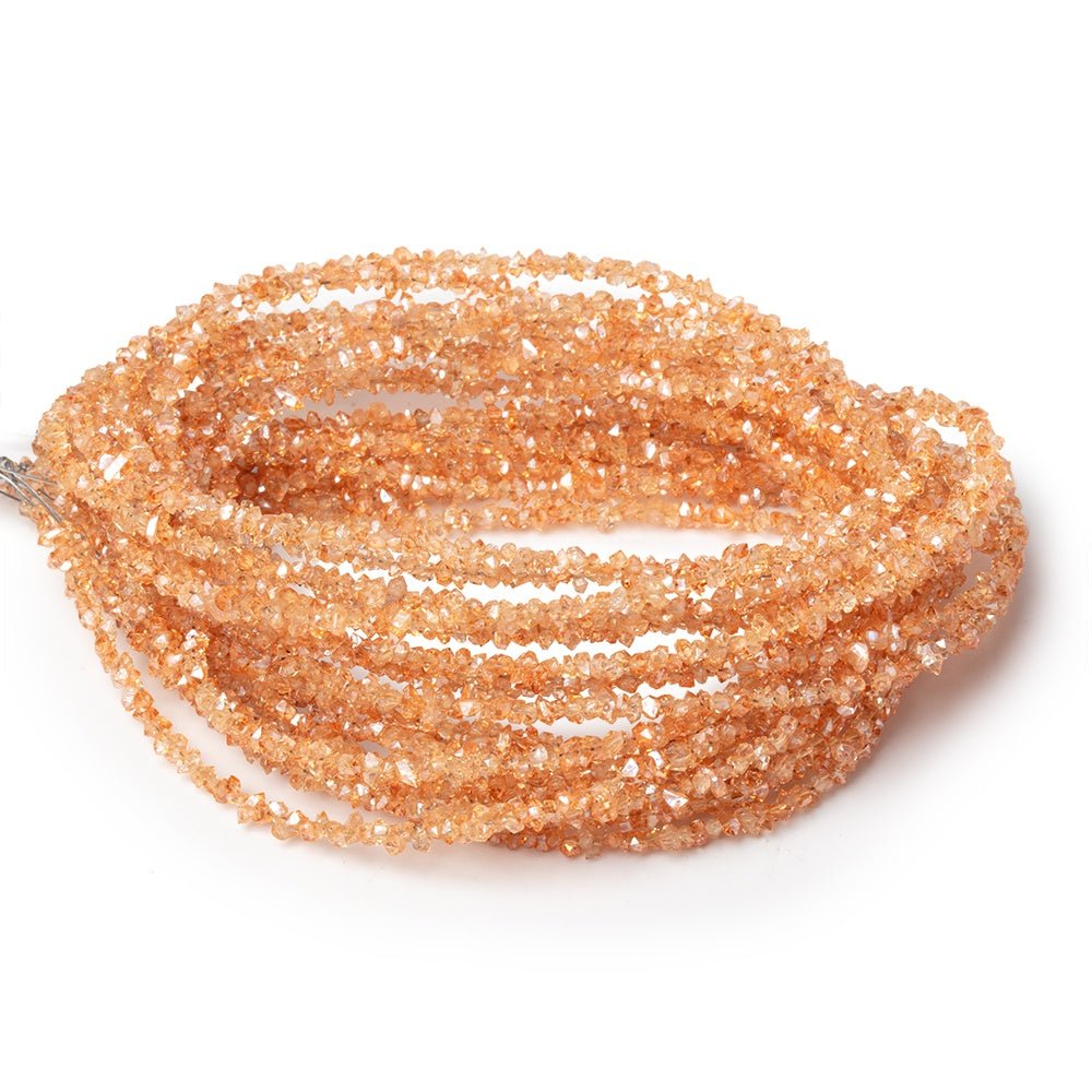 2-3.5mm Orange Double Terminated Quartz Beads 15.5 inch 260 pieces