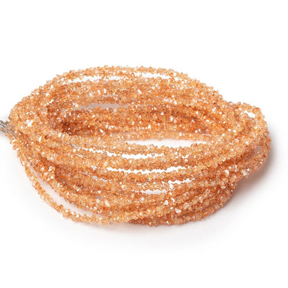 2-3.5mm Orange Double Terminated Quartz Beads 15.5 inch 260 pieces