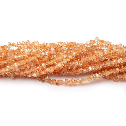 2-3.5mm Orange Double Terminated Quartz Beads 15.5 inch 260 pieces