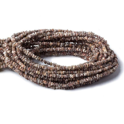 2-3.5mm Rose & Chocolate Diamond crystal nugget beads 15 inch 225 pieces