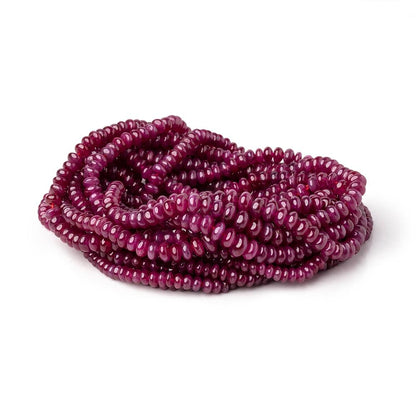 2-3.5mm Ruby Plain Rondelle Beads 16 inch 257 pieces AA
