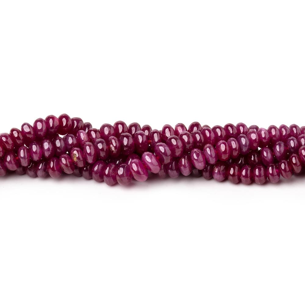 2-3.5mm Ruby Plain Rondelle Beads 16 inch 257 pieces AA