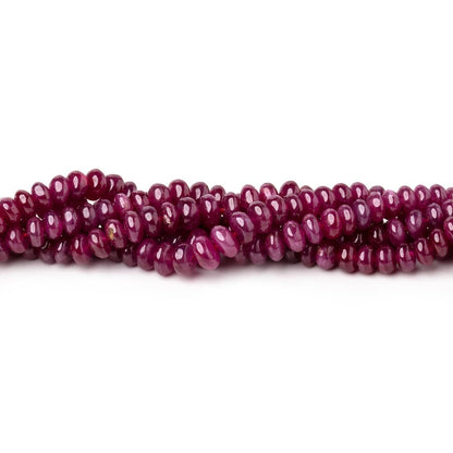 2-3.5mm Ruby Plain Rondelle Beads 16 inch 257 pieces AA