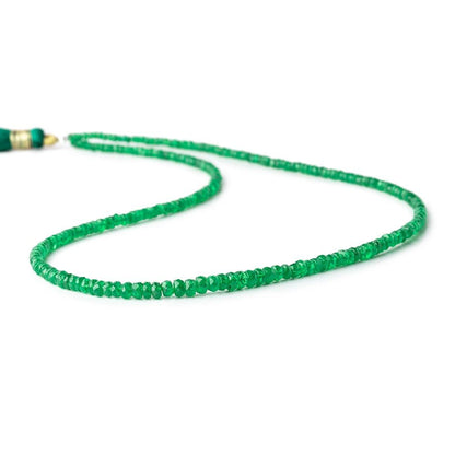 2-3.5mm Tsavorite Garnet Faceted Rondelle Beads 16 inch 220 pieces A