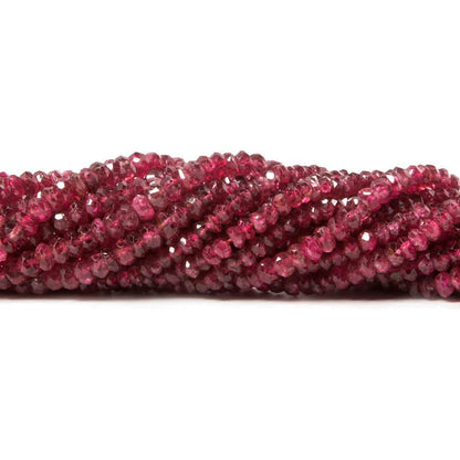 2-3mm Candy Apple Red Spinel faceted rondelle Beads 18 inch 295 pieces AAA