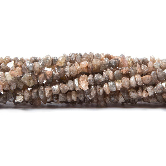 2-3mm Cocoa and Rose Diamond Beads Unfaceted Nugget