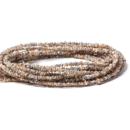 2-3mm Cocoa and Rose Diamond Beads Unfaceted Nugget