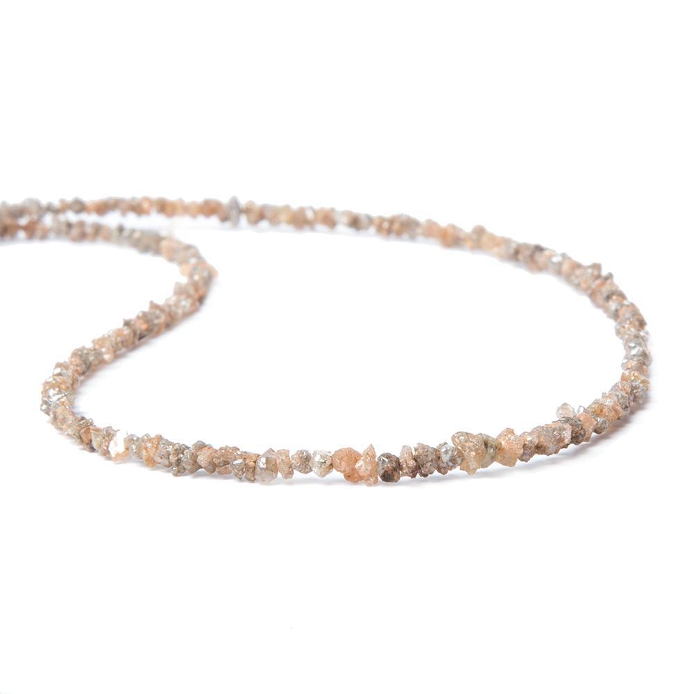 2-3mm Cocoa and Rose Diamond Beads Unfaceted Nugget