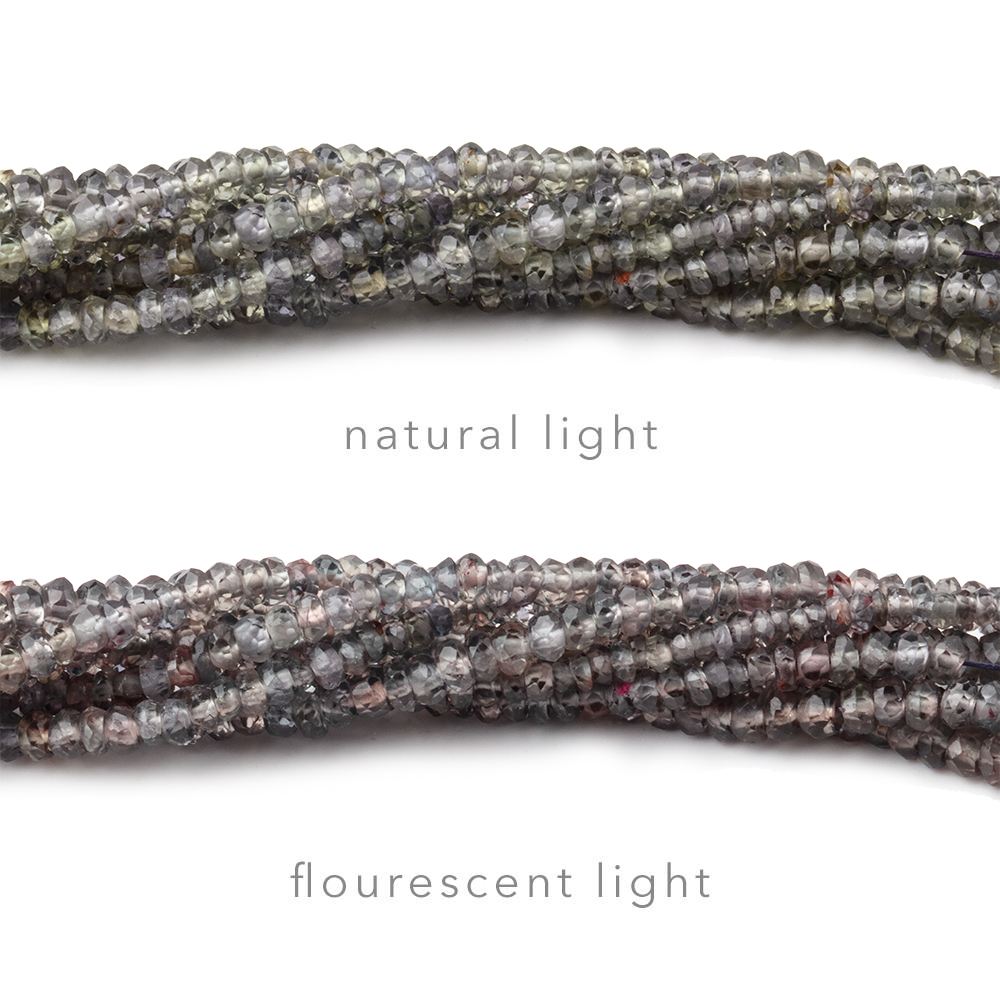 2-3mm Color Change Sapphire Faceted Rondelle beads 16 inch 274 pieces