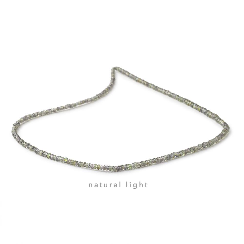 2-3mm Color Change Sapphire Faceted Rondelle beads 16 inch 274 pieces