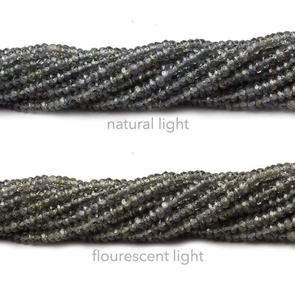 2-3mm Color Change Sapphire micro faceted rondelle beads 16 inch 250+ pieces