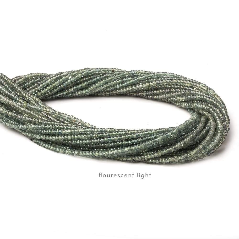 2-3mm Color Change Songea Sapphire plain rondelle beads 16 inch