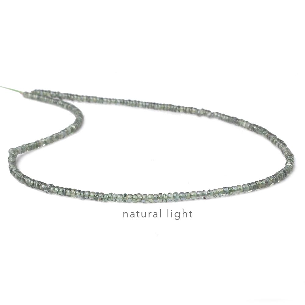 2-3mm Color Change Songea Sapphire plain rondelle beads 16 inch