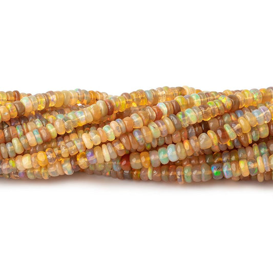 2-3mm Dark Golden Ethiopian Opal plain rondelle beads 18 inch 300 pieces AA