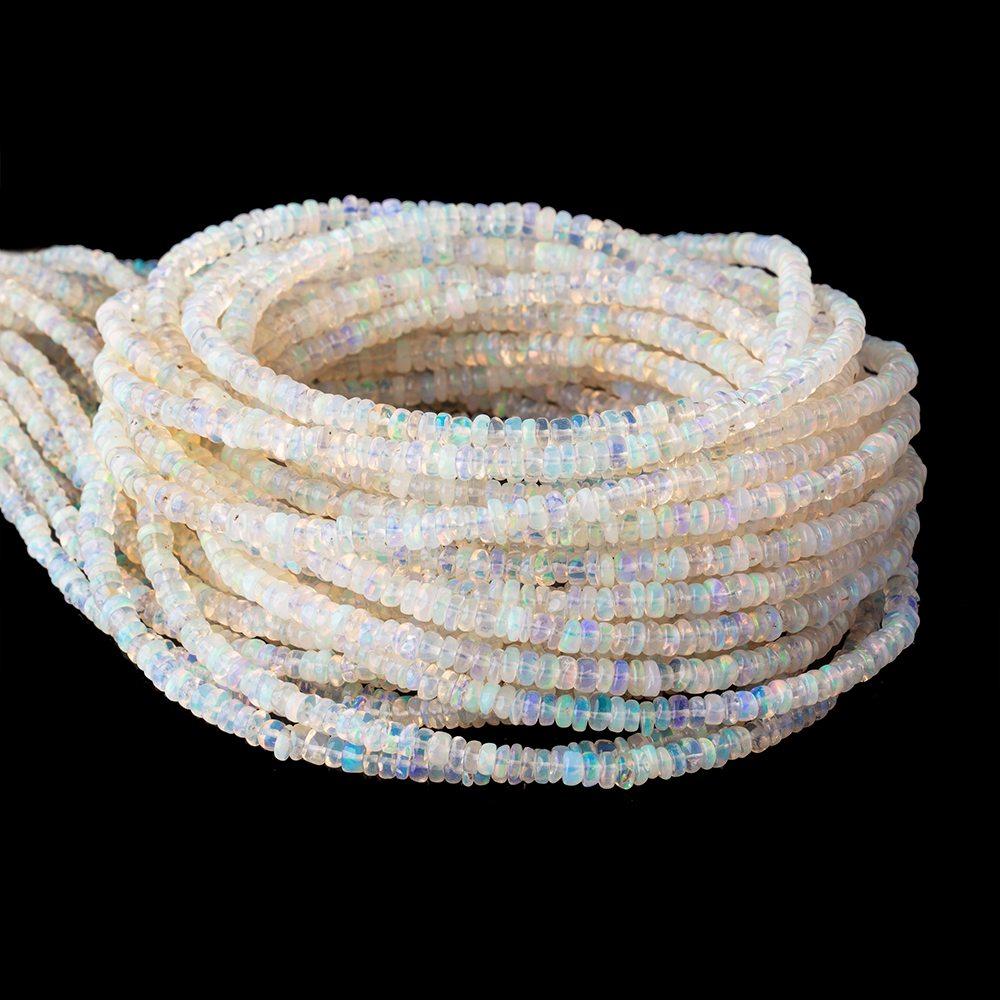 2-3mm Ethiopian Opal plain rondelle beads 18 inch 300 pieces AA