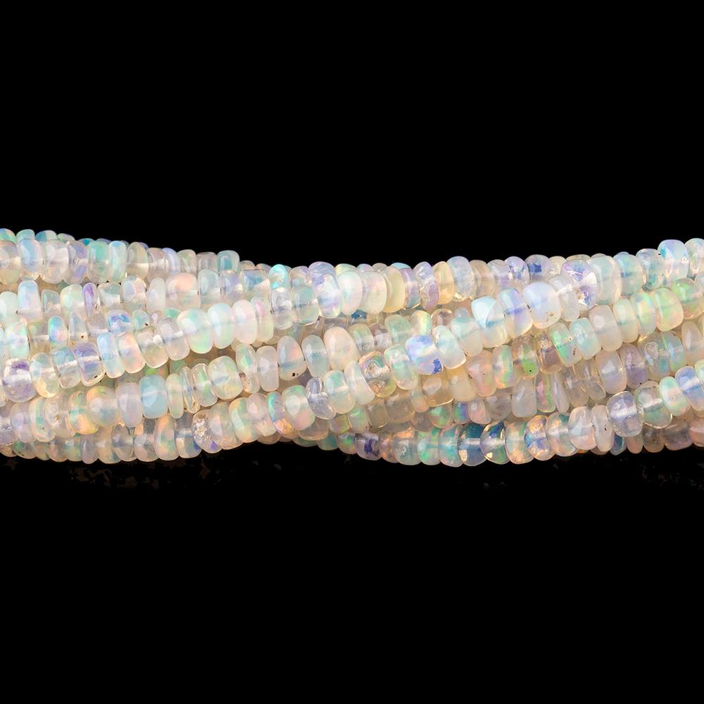 2-3mm Ethiopian Opal plain rondelle beads 18 inch 300 pieces AA