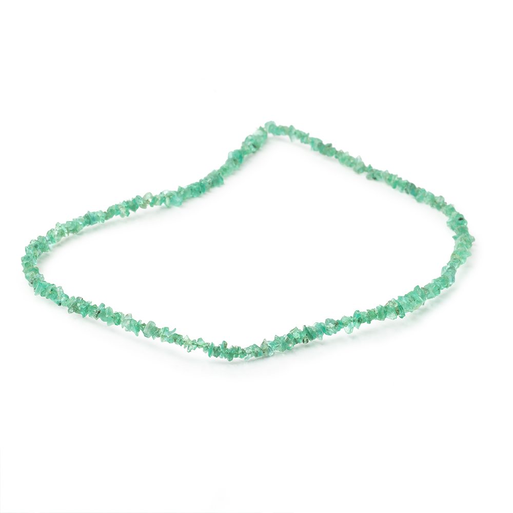 2-3mm Light Zambian Emerald Chip Beads 15 inch 300 pieces