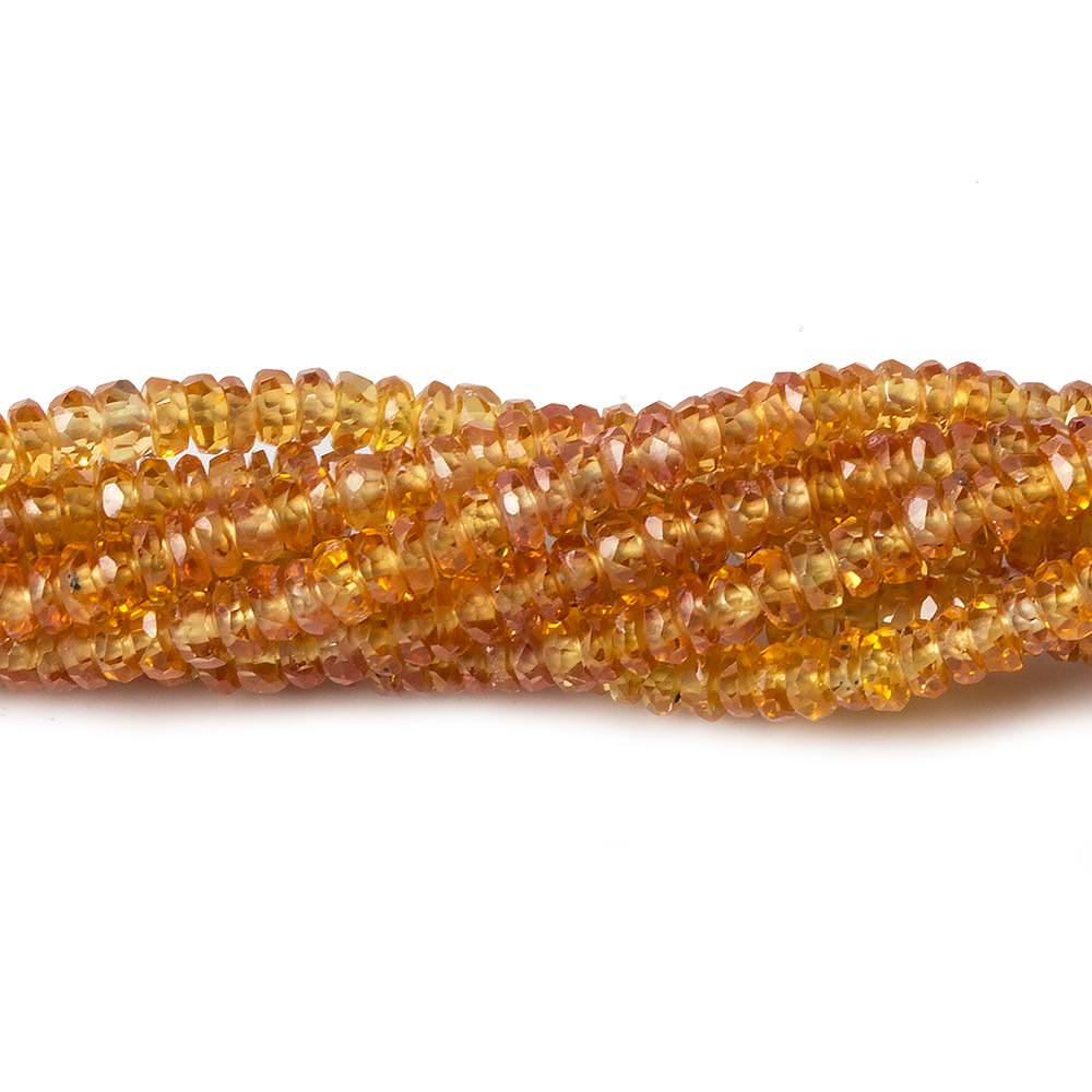 2-3mm Orange Songea Sapphire Faceted Rondelle Beads 16 inch 302 pieces